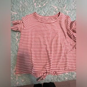 Pink and white striped shirt